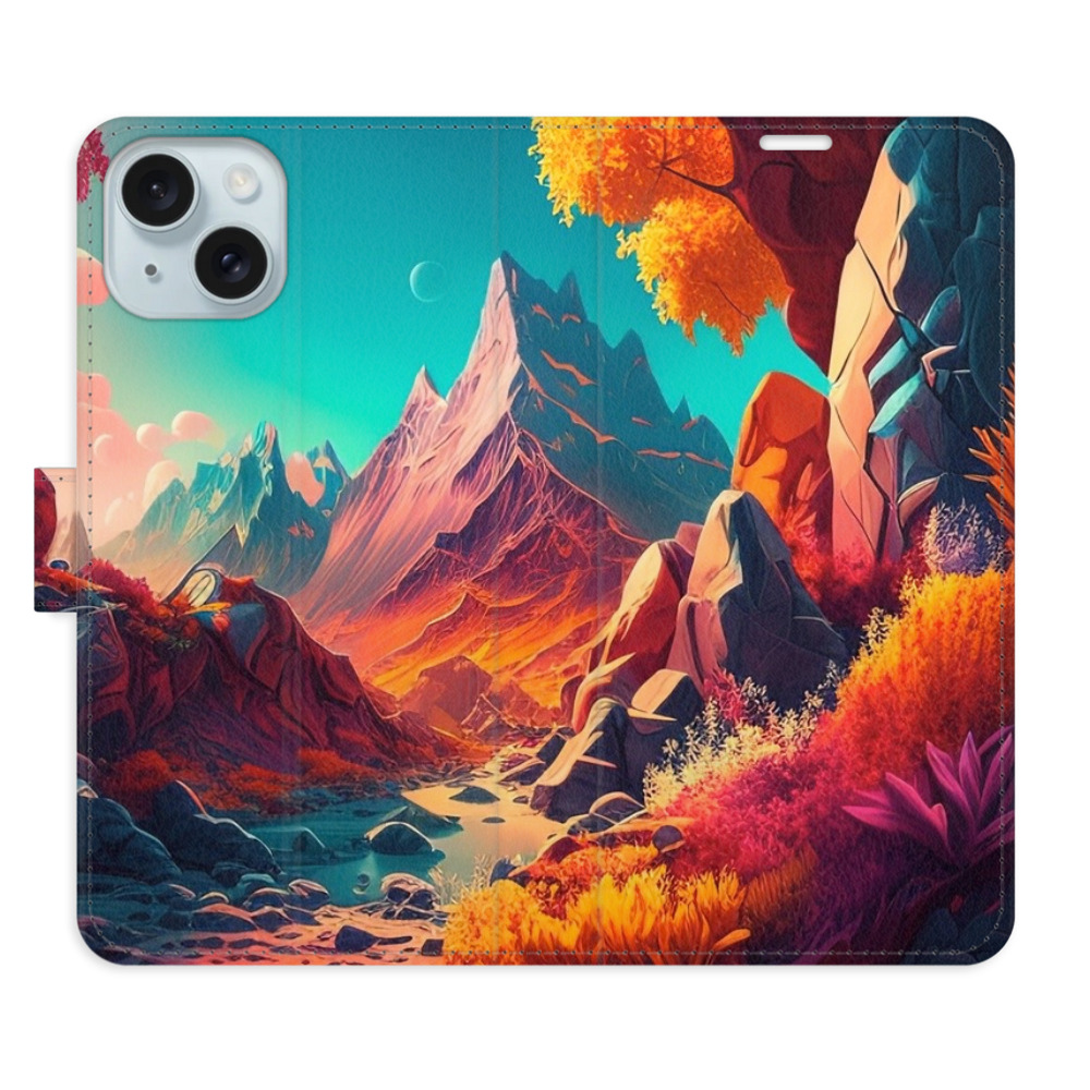 Flipové puzdro iSaprio - Colorful Mountains - iPhone 15