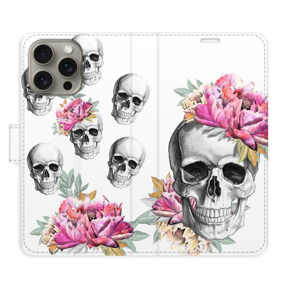 Flipové puzdro iSaprio - Crazy Skull - iPhone 15 Pro Max