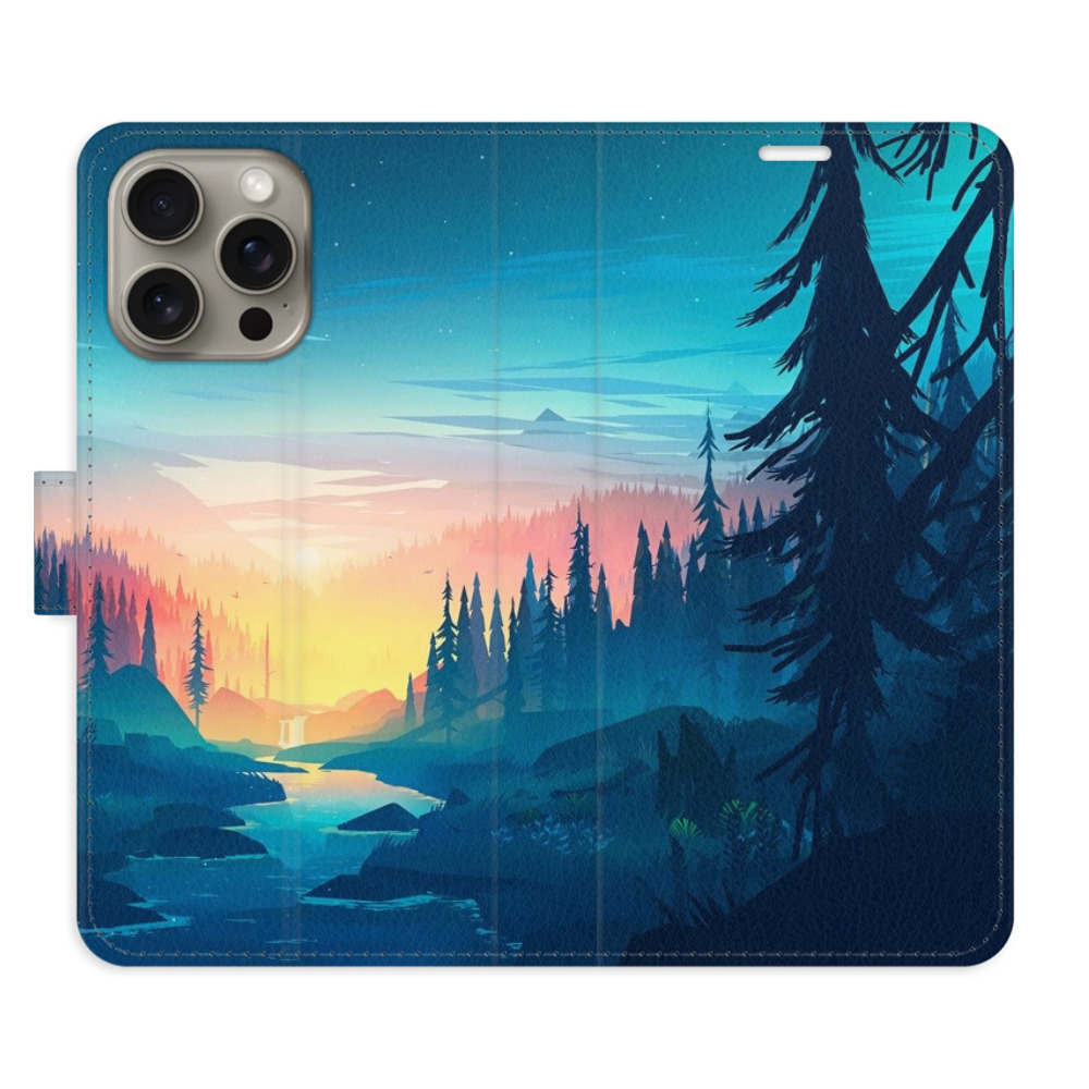 Flipové puzdro iSaprio - Magical Landscape - iPhone 15 Pro Max
