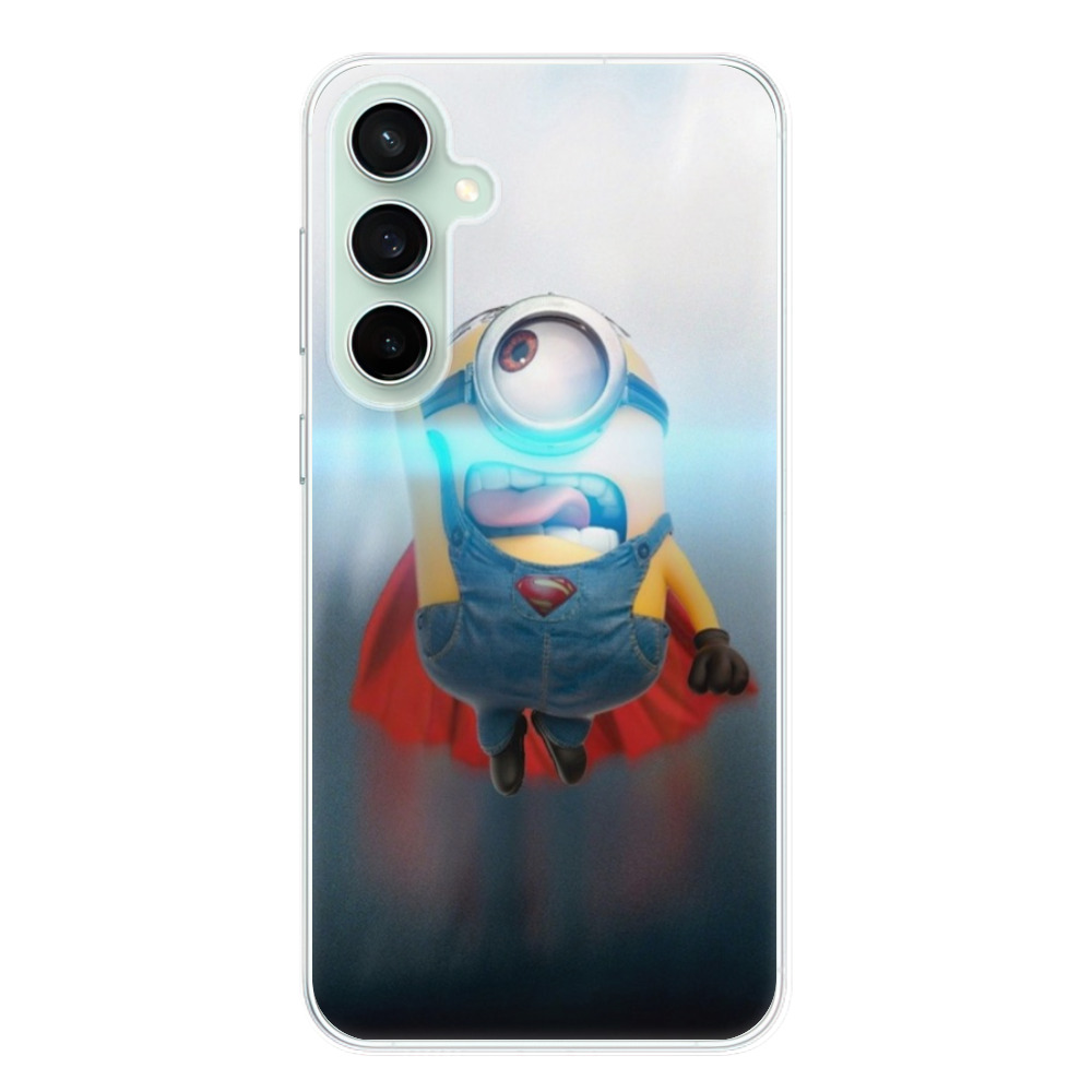 Odolné silikónové puzdro iSaprio - Mimons Superman 02 - Samsung Galaxy S23 FE