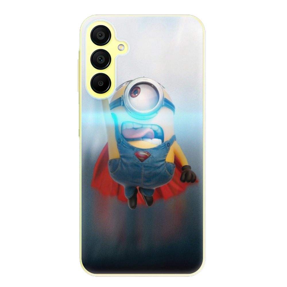 Odolné silikónové puzdro iSaprio - Mimons Superman 02 - Samsung Galaxy A15 / A15 5G