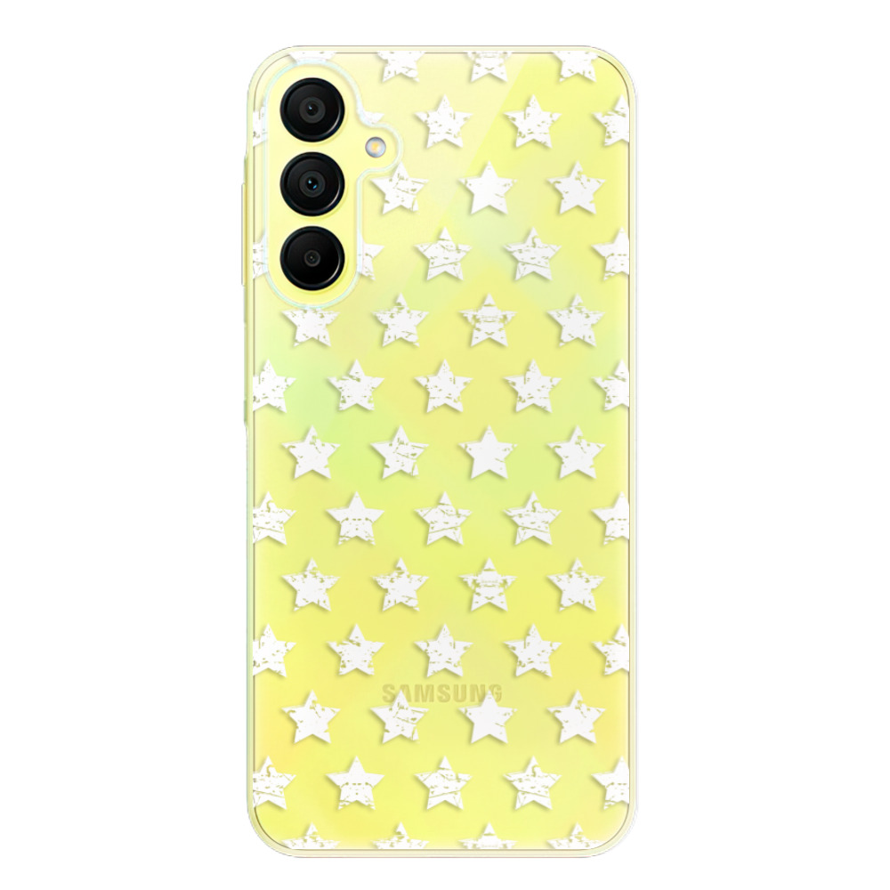 Odolné silikónové puzdro iSaprio - Stars Pattern - white - Samsung Galaxy A15 / A15 5G