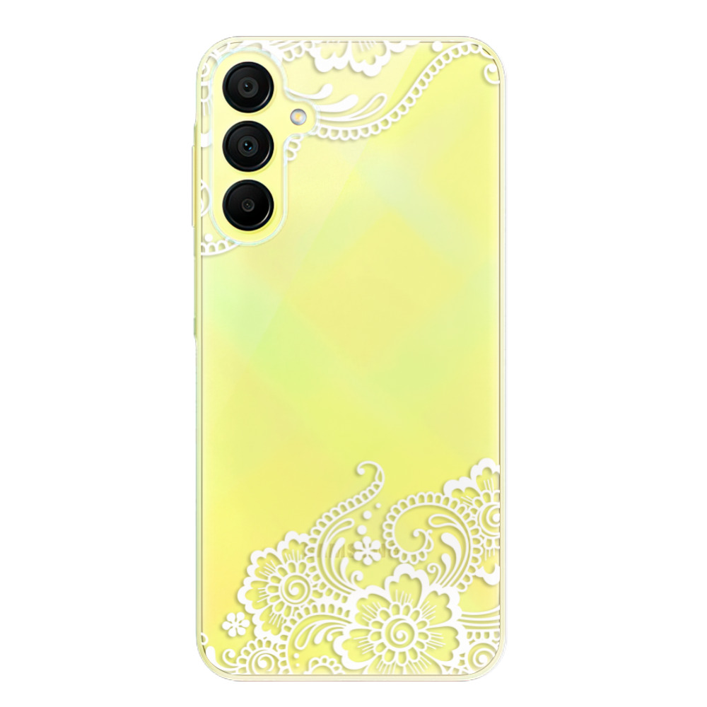 Odolné silikónové puzdro iSaprio - White Lace 02 - Samsung Galaxy A15 / A15 5G