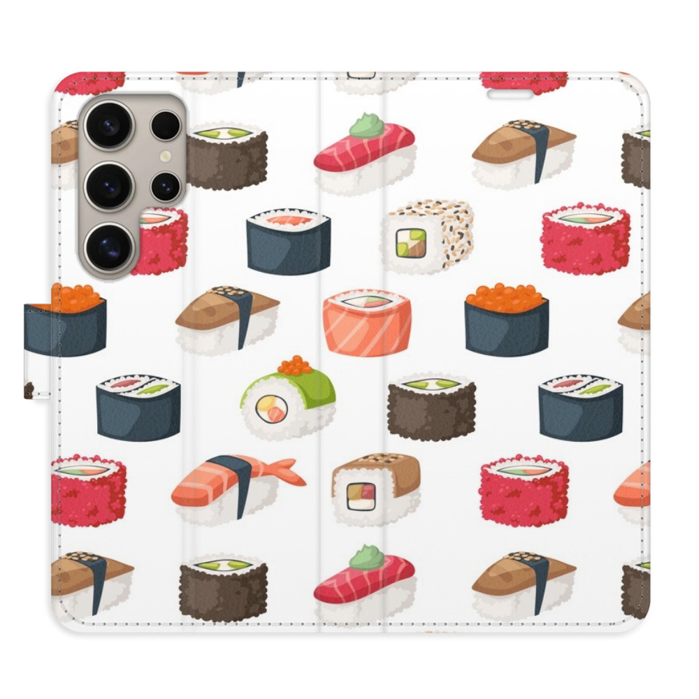 Flipové puzdro iSaprio - Sushi Pattern 02 - Samsung Galaxy S24 Ultra
