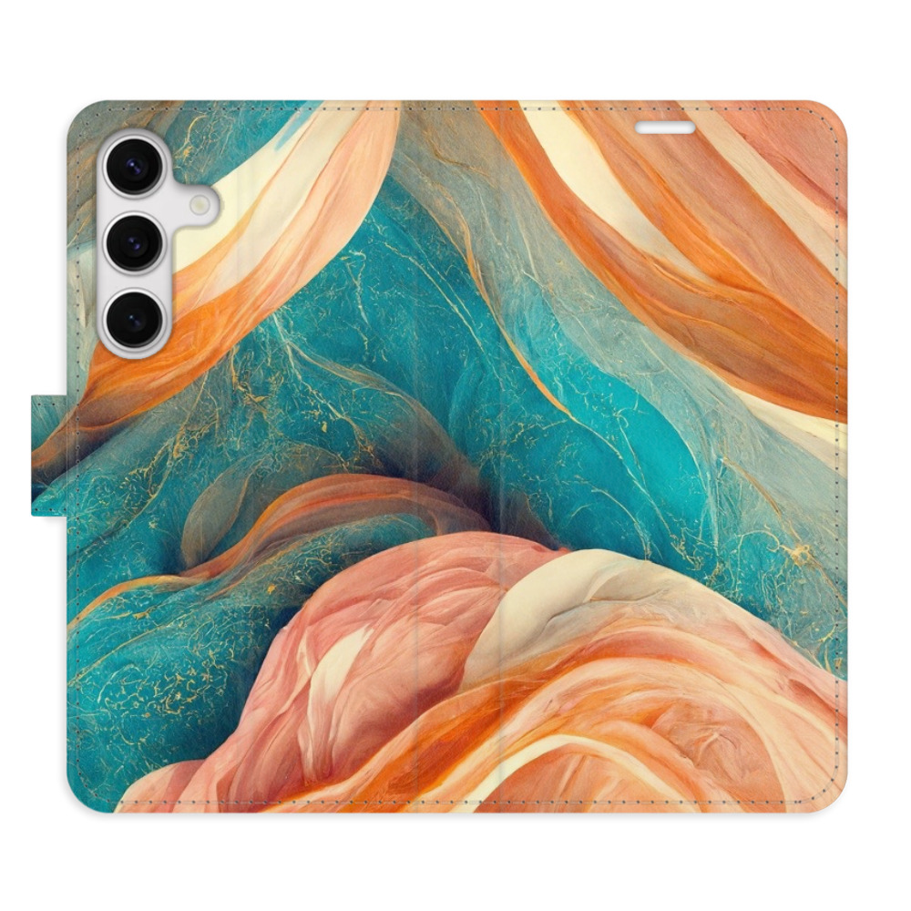 Flipové puzdro iSaprio - Blue and Orange - Samsung Galaxy S24