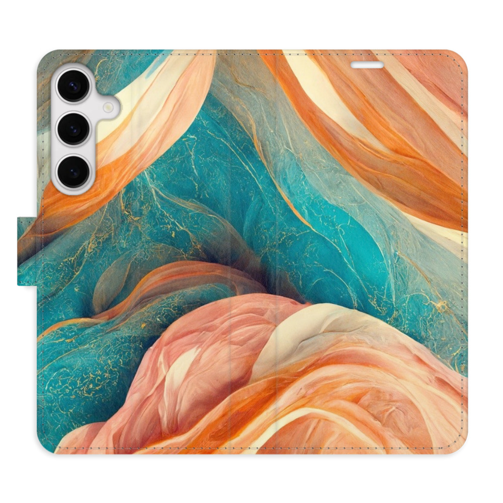 Flipové puzdro iSaprio - Blue and Orange - Samsung Galaxy S24+
