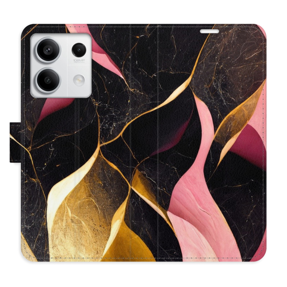 Flipové puzdro iSaprio - Gold Pink Marble 02 - Xiaomi Redmi Note 13 5G