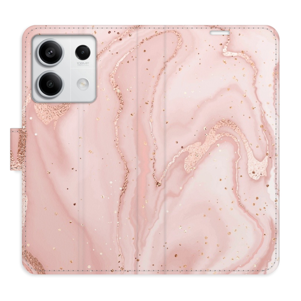 Flipové puzdro iSaprio - RoseGold Marble - Xiaomi Redmi Note 13 5G