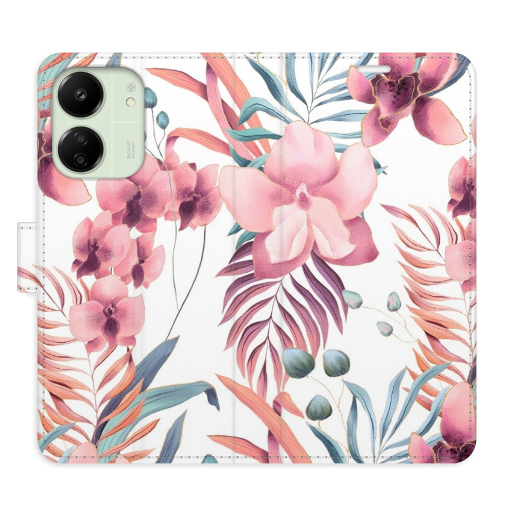 Flipové puzdro iSaprio - Pink Flowers 02 - Xiaomi Redmi 13C