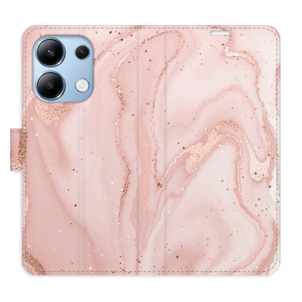 Flipové puzdro iSaprio - RoseGold Marble - Xiaomi Redmi Note 13