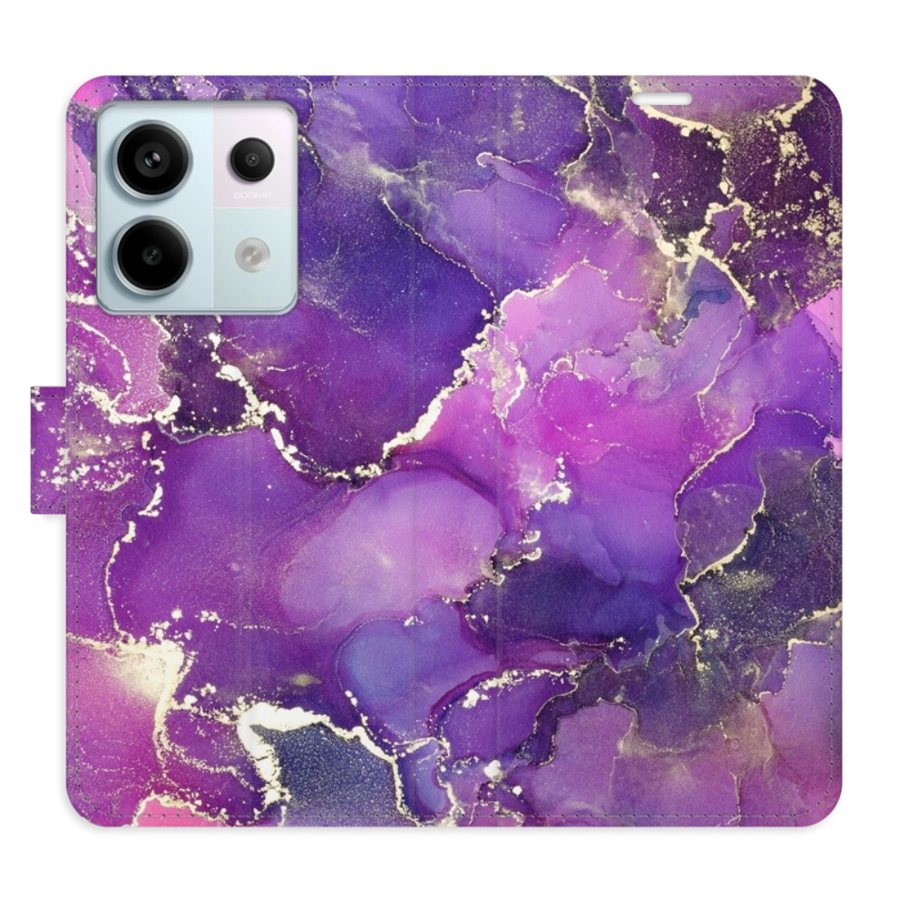 Flipové puzdro iSaprio - Purple Marble - Xiaomi Redmi Note 13 Pro+ 5G