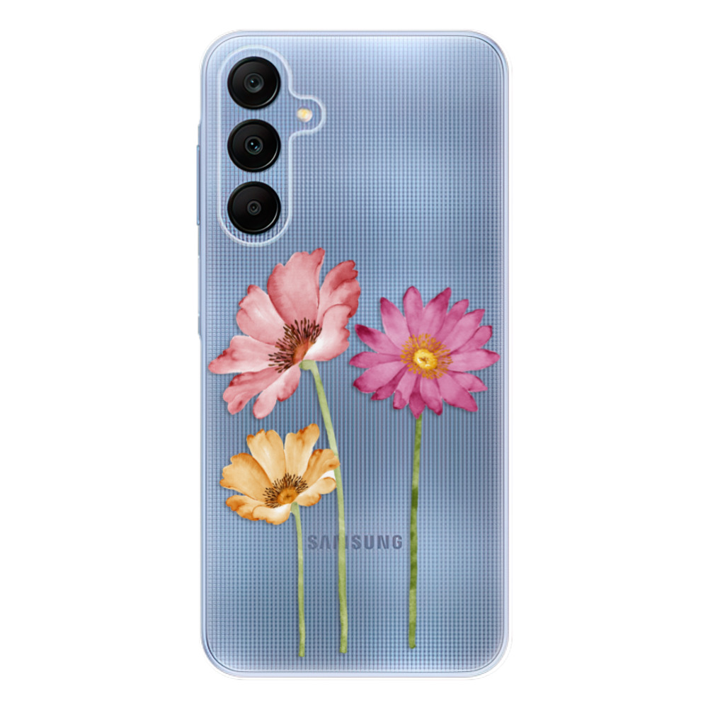 Odolné silikónové puzdro iSaprio - Three Flowers - Samsung Galaxy A25 5G