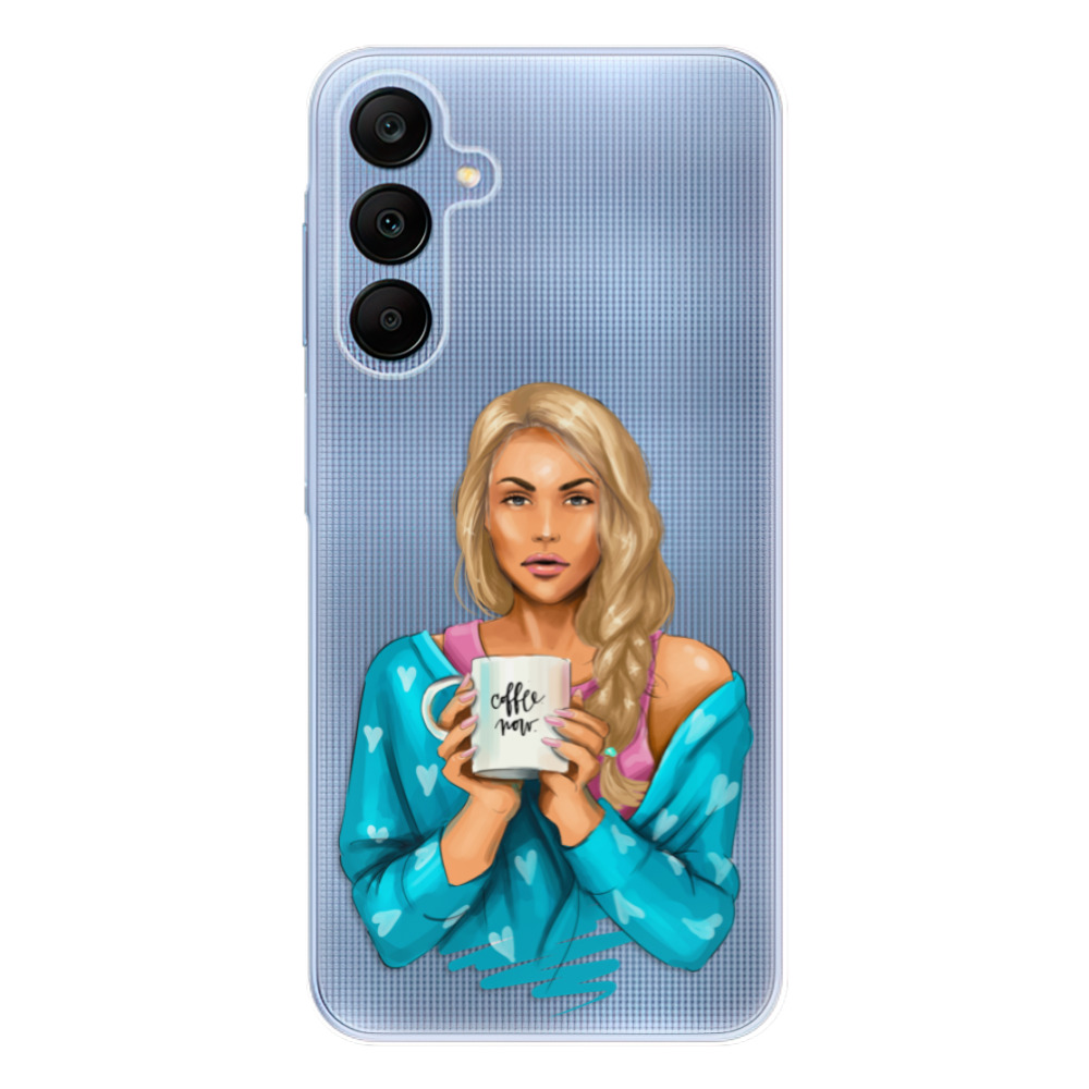 Odolné silikónové puzdro iSaprio - Coffe Now - Blond - Samsung Galaxy A25 5G