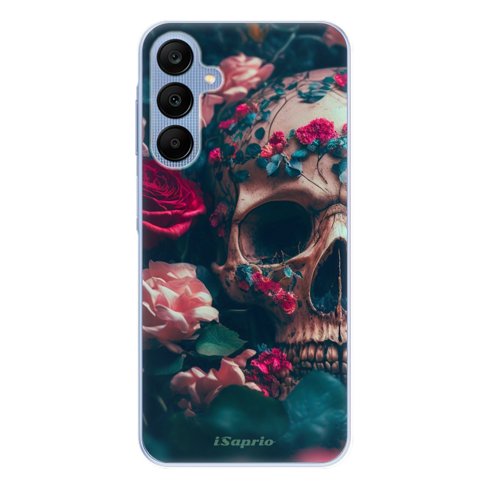 Odolné silikónové puzdro iSaprio - Skull in Roses - Samsung Galaxy A25 5G