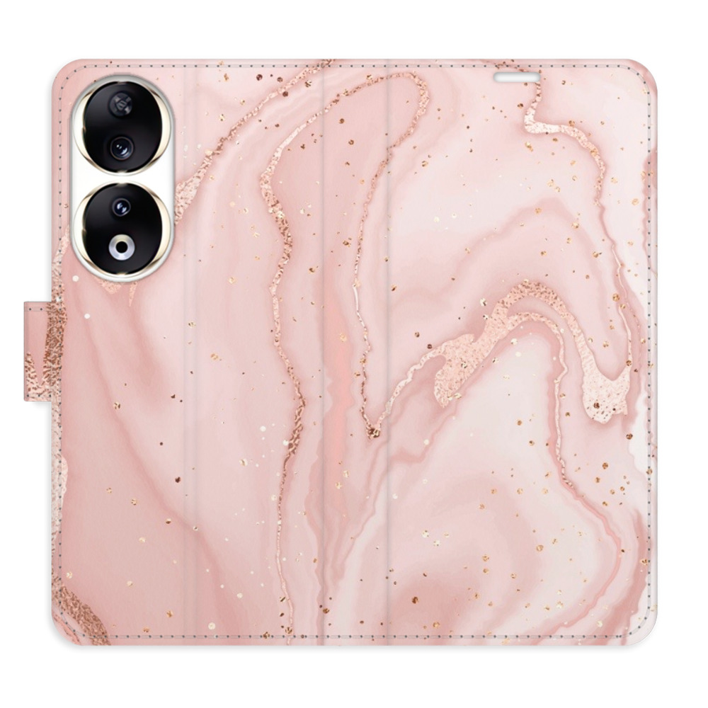 Flipové puzdro iSaprio - RoseGold Marble - Honor 90 5G