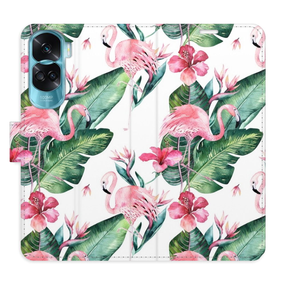 Flipové puzdro iSaprio - Flamingos Pattern - Honor 90 Lite 5G